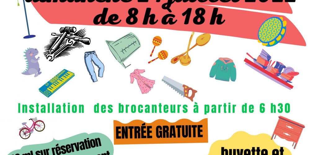 vide-grenier/brocante dimanche 24 juillet 2022 de 8 h à 18 h