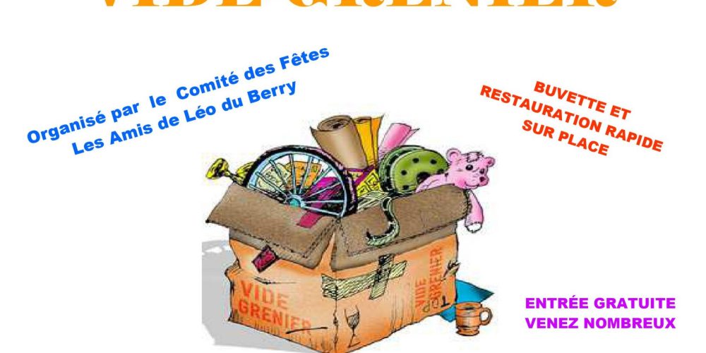 Vide grenier ! Le 16 août